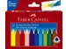 Waskrijt Faber-Castell driehoekig assorti set à 12 stuks