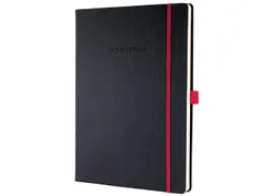 Notitieboek Conceptum RED Edition A4 zwart gelinieerd hardcover. Genum