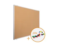 Prikbord CC12 Perskurk 100x150cm Incl Pushpins