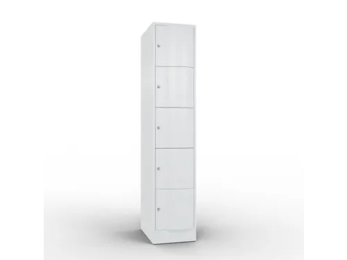 lockerkast cil.slot 1950x396x640mm 1x5 vakken RAL7035 front RAL7035