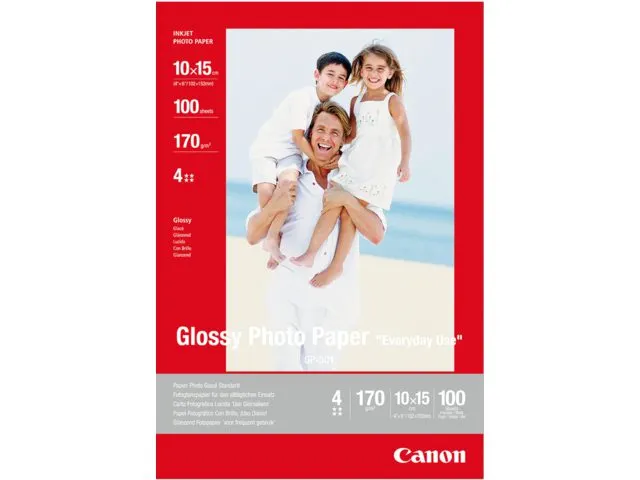 Inkjetpapier Canon GP-501 10x15cm 210 gram glans 100vel