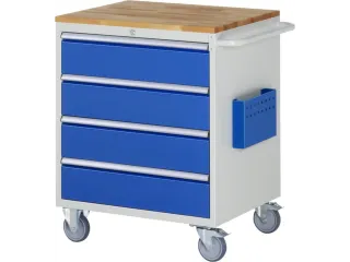 gereedschapswagen 975x770x650mm beukblad 450kg 4 laden RAL5010 - 1
