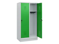 schoollocker,HxBxD 1630x800x500mm,2vak,vak B 400mm,draaigrendel,sokkel