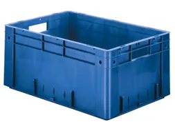 Euronorm Stapelkrat 270x600x400mm 50l Gesloten Blauw