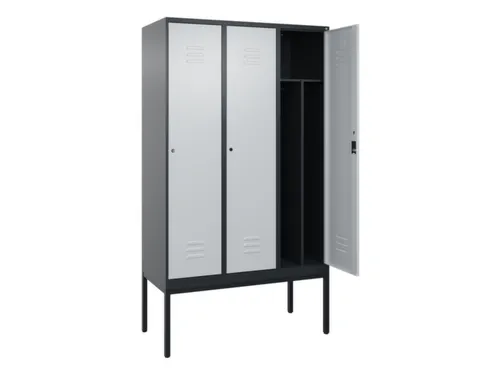 locker voor scheiding van kleding,HxBxD 2120x1200x500mm,3vak
