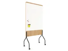 Whiteboard Rocada Natural 100x120cm wit mobiel 2-zijdig melamine magne