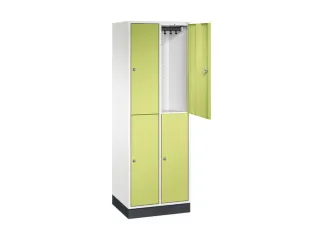 Dubbeldekse garderobekast,HxBxD 1950x620x500mm,2x2vak.,vak B 260mm - 1