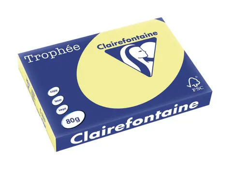 Trophée Pastel gekleurd papier A3 80 gram 500vel Citroengeel