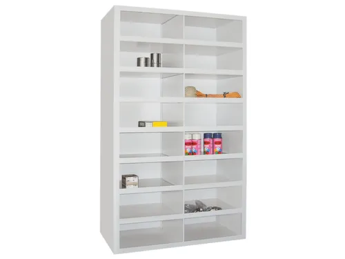 Materiaalstelling Staalplaat HxBxD 1800x1000x500mm 16 Vakken Ral7035