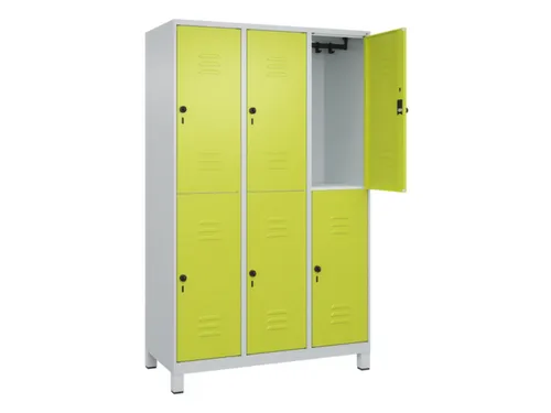 dubbeldekse locker,HxBxD 1950x1200x500mm,3x2vak.,vak B 400mm