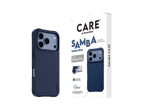 PanzerGlass CARE by Samba Case Italian Blue w. MagSafe iPhone 20