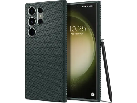 Spigen Liquid Air Samsung Galaxy S23 Ultra Hoesje Back Cover Groen