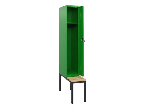 locker met bank,HxBxD 1950x300x815mm,1vak,vak B 300mm,draaigrendel