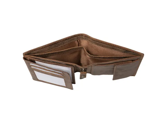 Portefeuille Alassio 12x9.5x2.5cm Leer bruin