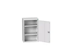 hangkast,HxBxD 800x525x350mm,vleugeldeur,2xStalen bodem,romp RAL7035