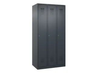 locker,HxBxD 1850x900x500mm,3vak,vak B 300mm,cil.-slot,staand op vloer - 3