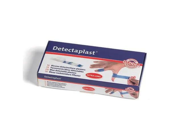 Detectaplast 8347 Textielpleister Elastisch Blauw 120x20mm 100 Stuks