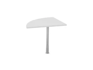 koppelelement voor bureau,90 °,HxBxD 720-840x800x800mm,rond,Bl-wit - 2