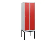 locker,HxBxD 1950x600x500mm,2vak,vak B 300mm,cil.-slot,voetonderstel