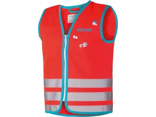 Crazy Monster Jacket Reflecterend Fluohesje Kind Rood Large - 2