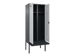 locker met bank,voor scheiding van kleding,HxBxD 2120x800x815mm,2vak