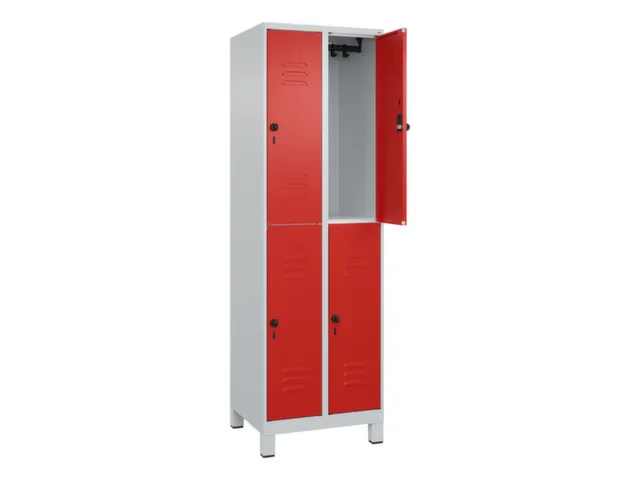 dubbeldekse locker,HxBxD 1950x600x500mm,2x2vak.,vak B 300mm