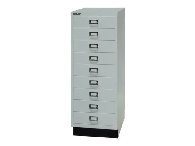kantoor-ladekast HxBxD 940x349x432mm 9 laden romp lichtgrijs staal