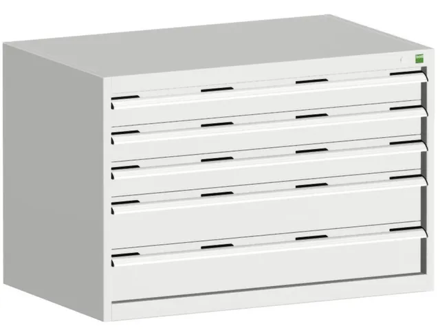 ladekast HxBxD 700x1050x750mm 5laden romp RAL7035 front RAL7035