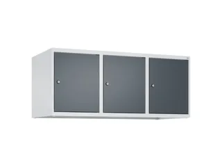 opzetkast,v. locker,3vak.,vak B 400mm,HxBxD 500x1200x500mm,vleugeldeur - 1