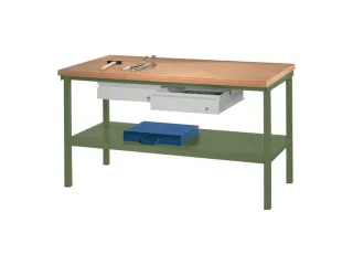 Werkbank 900x1500x700mm 2laden Frame/behuizing Ral6011 Front Ral7035 - 2