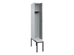 locker met bank,HxBxD 2120x300x815mm,1vak,vak B 300mm,cilinderslot