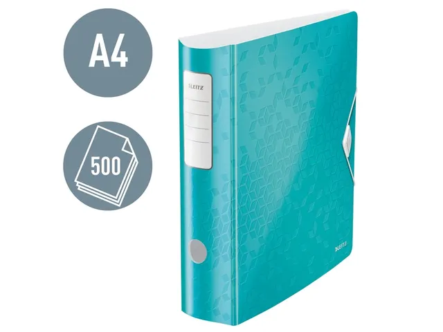 Ordner Leitz 1106 WOW 180° Active A4 80mm ijsblauw