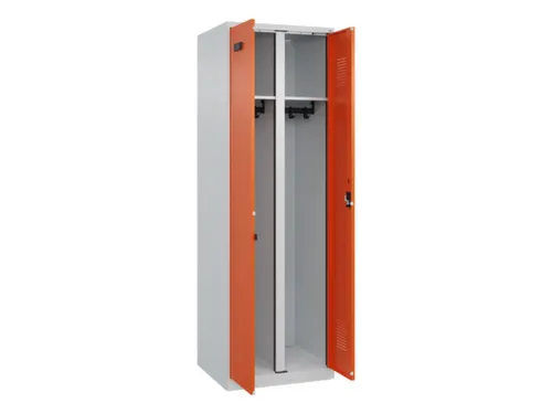 locker voor scheiding van kleding,HxBxD 1850x600x500mm,2vak