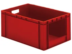 Euronorm-stapelbak 51liter Rood 270x600x400mm Wanden/bodem Gesloten