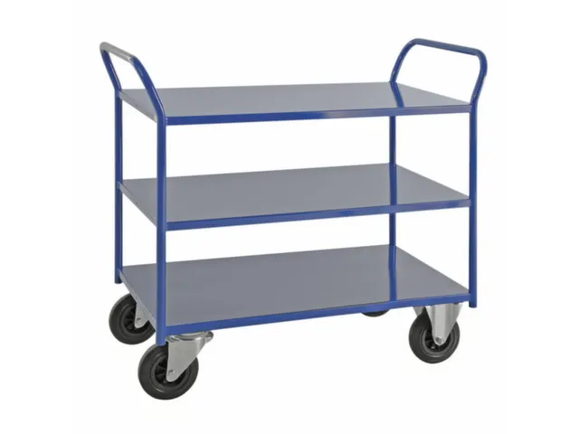 Etagewagen,Draagverm. 400Kg,3Etage(S),Staaletage,Blauw