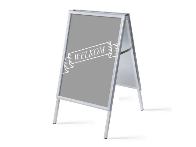 Stoepbord A1 complete set met print "WELKOM" Grijs