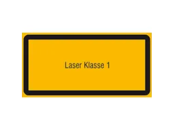waarschuwingsbord met aanvullend bord,v. binnen/buiten,Laser Klasse 1
