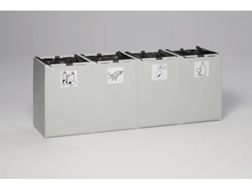 afvalverzamelbox 4x60l HxBxD 570x1410x405mm
