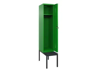 locker met bank,HxBxD 2120x400x815mm,1vak,vak B 400mm,draaigrendel - 1