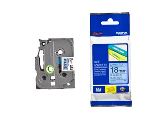 Labeltape Brother P-touch TZe-541 standaard 18mm zwart op blauw - 6