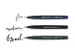 Brushpen Pentel XSESP15 zwart blister à 3 stuks