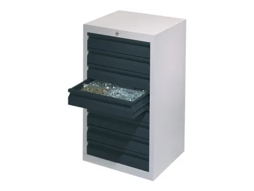 ladekast HxBxD 900x500x500mm 8laden slot RAL7035 front RAL7016