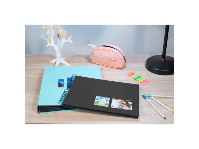 Fotoalb spir 50p Zw 32x22cm MILANO Zwart