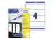 Rugetiket Avery Zweckform breed 192x59mm Wit L6061 400 stuks