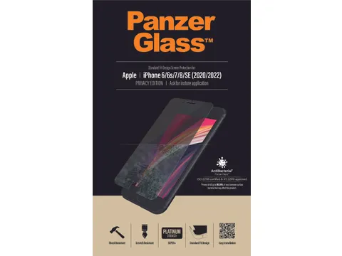 PanzerGlass Privacy Screen Protector iPhone SE (2020/2022) | 8 | 7