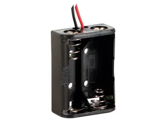 Batterijhouder Voor 2 x N-CEL (Met Draden) - 1