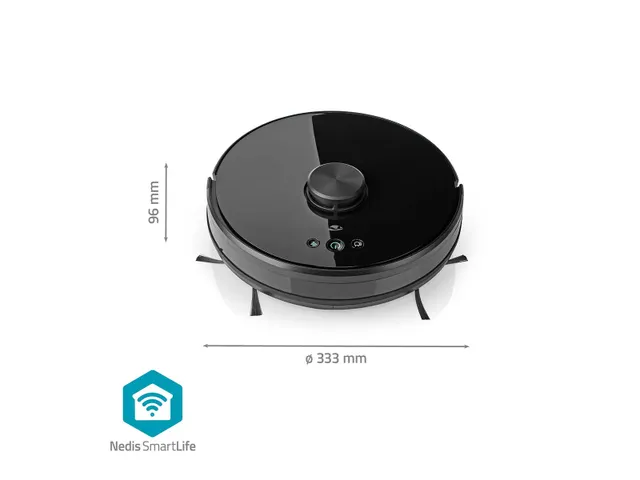 Robotstofzuiger Nedis wifi laser 3-in-1 zwart