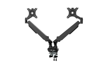 Dubbele Monitorarm Zwart Incl. USB Poorten - 1