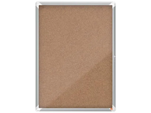 binnenvitrine met draaideur, kurk, ft 9 x A4