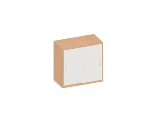 schuifdeurkast,HxBxD 770x800x430mm,decor romp beuken,decor front wit
